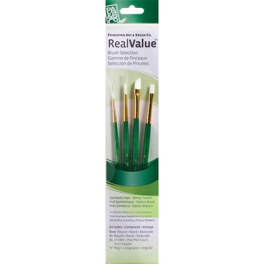 Princeton™ RealValue™ White Taklon Piece Brush Set
